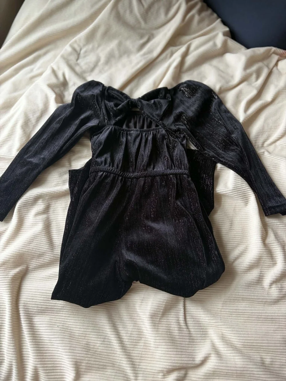 Old Navy Metallic Black Wide-Leg Off-Shoulder Jumpsuit